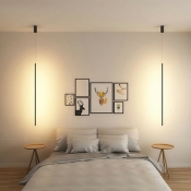 1 Light Contemporary Style Linear Shape Metal Commercial Pendant Lights