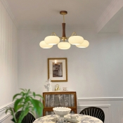 Modern Style Bowl Shape Glass Ceiling Pendant Light for Dining Room