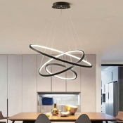 Modern Style Ring Shape Metal 3 Lights Ceiling Pendant Light for Dining Room