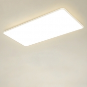 Modern White LED Flush Mount Ceiling Light with Acrylic Shade