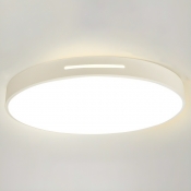 Modern White LED Circle Flush Mount Ceiling Light with Acrylic Shade