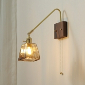 Modern Style Glass Wall Sconces  Iron Wall Sconces for Bedroom