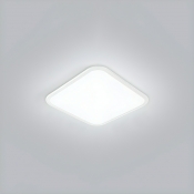 Modern LED Bulb White Acrylic Flush Mount Ceiling Light with Ambient Shade