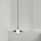 Modern Metal Pendant Light in Clear Glass with Adjustable Hanging Length for Residential Use