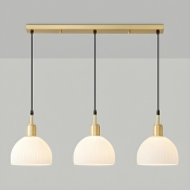 Modern Gold Glass Pendant with Hanging Bowl Design and Adjustable Hanging Length