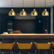 Modern Gold Pendant Light with Adjustable Hanging Length - Perfect for Non-Residential Use