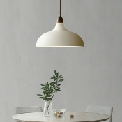 Elegant Modern Iron Pendant Light with Adjustable Hanging Length and White Shade