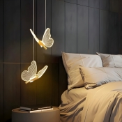 Elegant Gold Acrylic Pendant Light - Adjustable Hanging and Warm Glow