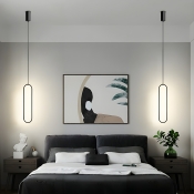 Modern Metal Pendant with Adjustable Hanging Length and LED Bulb Light