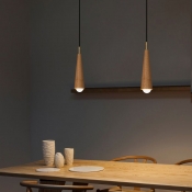 Modern Wooden Pendant Light with Adjustable Hanging Length for Living Room