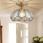 Ambient Clear Glass LED Ceiling Light with Semi-Flush Mount and Modern Style for Residential Use