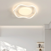 Modern 3-Color Light Flush Mount Ceiling Light - Stylish White Acrylic Shade, Easy Assembly
