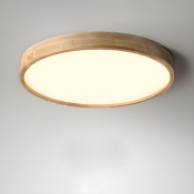 Unique Wooden Flush Mount Ceiling Light with Acrylic Shade for Modern and Elegant Interior