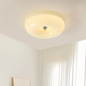 Modern Metal Flush Mount Ceiling Light with 3 Color LED Bulbs - Perfect for Residential Use