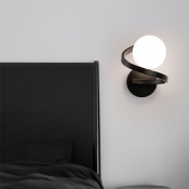 Stylish Wall Sconce with Metal Material and Glass Shade for Home Use