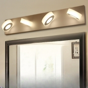 Modern Metal LED Vanity Light with Acrylic Shade for Dining Room and Living Room