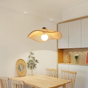 Contemporary Pendant Light with Adjustable Hanging Length and Unique Wood Design
