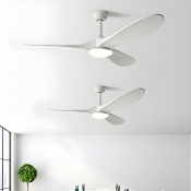 Modern Simple Dining Room LED Ceiling Fans with ABS Fan Blade and Acrylic Shade