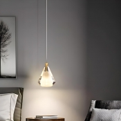 Contemporary Crystal Pendant Light with Adjustable Hanging Length for Bedroom