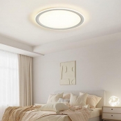 Modern LED Round Shape Ceiling Light with Acrylic Shade in White for Living Room and Bedroom