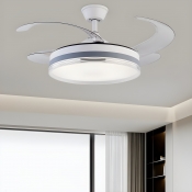 Modern Ceiling Fan with Remote Control & Dimmable Light &Acrylic Blades