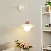 Modern Adjustable Hanging Cord Bedroom Wall Lamp with Resin Shade