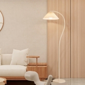 Modern Metal Bedroom Floor Lamp with Pleated Shape Lampshade
