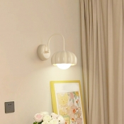 Modern Metal Bedroom Wall Sconces Fixture with Plastic Lampshade