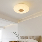 Modern Plastic Flush Mount Ceiling Light Fixture with Integrated Led
