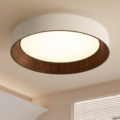 Circular 1 Light Iron Art Deco  Exposed Mount Ceiling Light with Direct Wired Electric for Residential Use