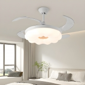 Sleek and Stylish Remote Control LED Ceiling Fan with Clear Blades