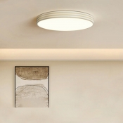 Circular Direct Wired Electric Minimalist Iron Flushmount Ceiling Fixture for Living Room
