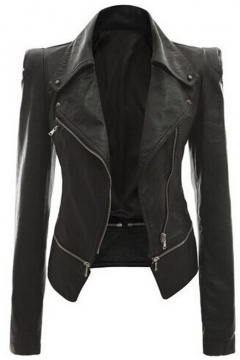 Womens Faux Suede Moto Biker Jacket Open Front Long Sleeve Lapel Collar Blazer Casual Rivet Zipper Jacket Short Coat Outwear