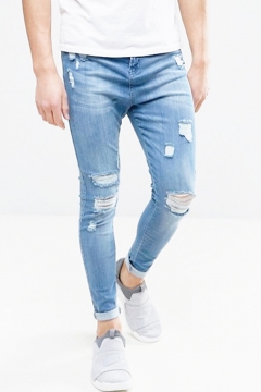 trendy light wash jeans