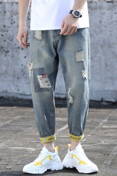 new style damage jeans