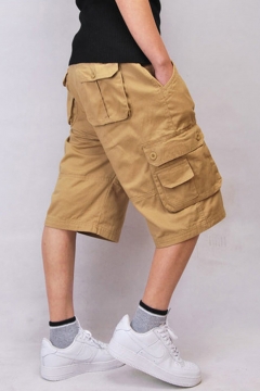 Palarn Sports Pants Casual Cargo Shorts Mens New Summer Casual Baggy Shorts Fashionable Loose Pure Cotton Colour Shorts