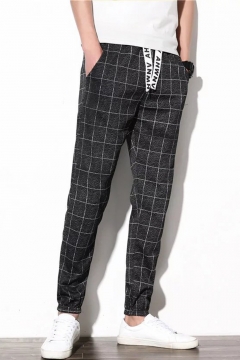 dark gray plaid pants