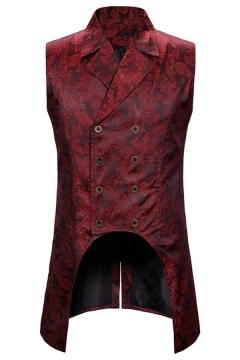 mens red suit vest