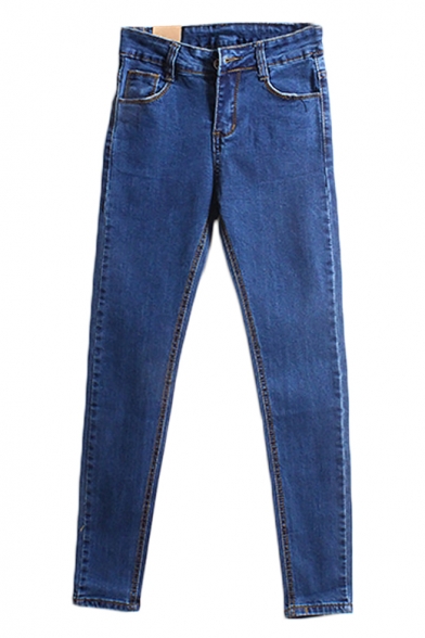 Vintage Seam Detail Skinny Jeans with Pocket