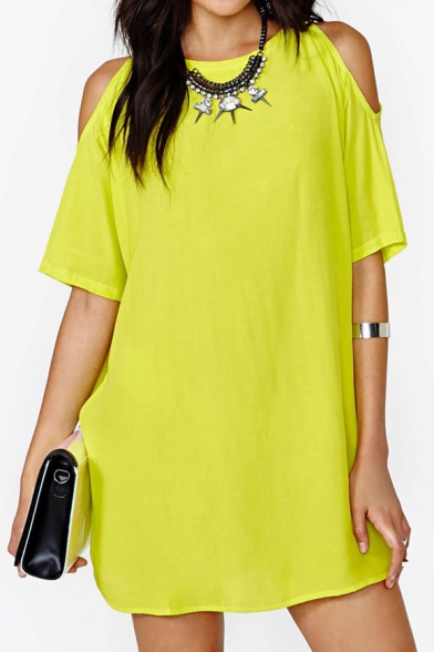 cold shoulder shift dress