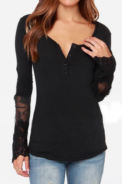 bell sleeve lace top