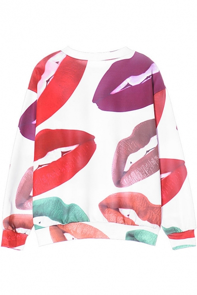 lip print sweatshirt