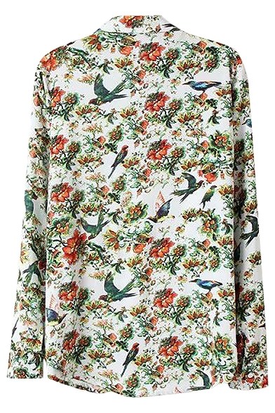 bird print blouse uk