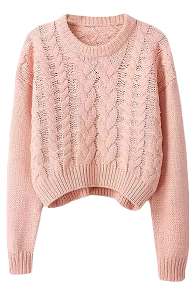 cable knit cropped sweater