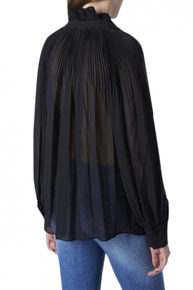 pleated chiffon blouse