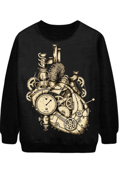 Mechanical watch Print Sweatshirt
