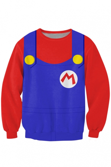 Super Mario Uniform Print Sweatshirt