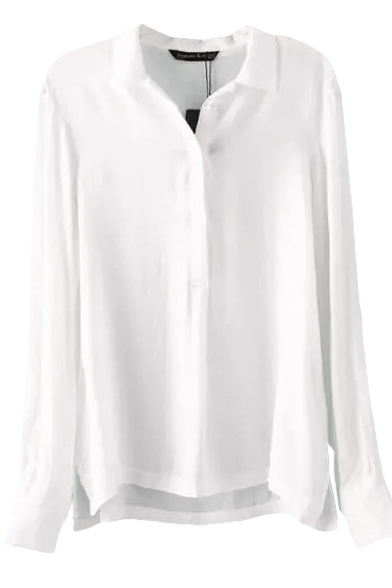 white chiffon top