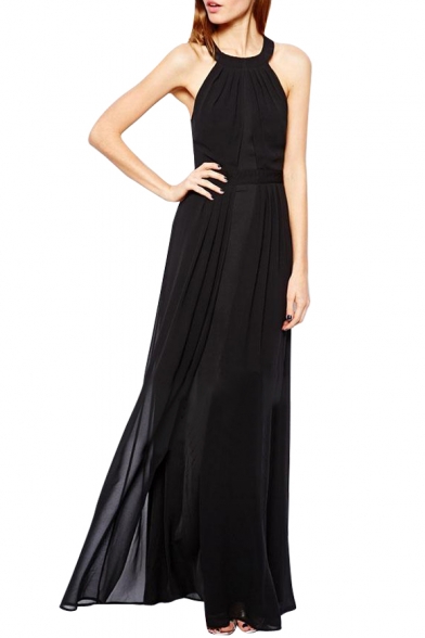 black plain gown