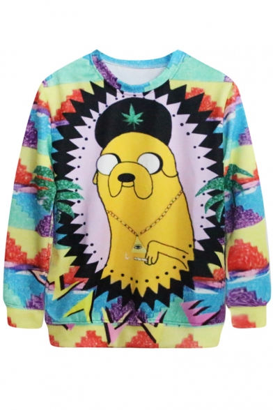 Mr.Banana Print Multi Color Sweatshirt